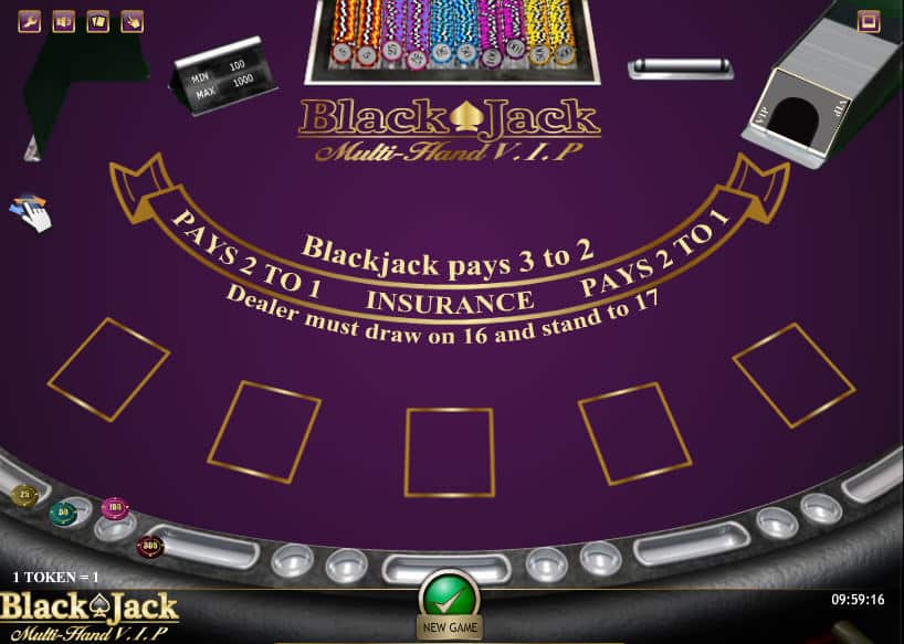 sample game talbe black jack